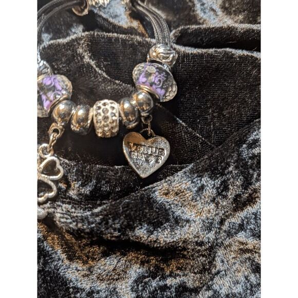 NEW CHUNS PANDORA LIKE BRACELET - VENUS HEART & SHAMROCK - Picture 2 of 3
